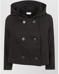 Dries Van Noten - Cropped A-Line Jacket With Integrated Hood - Lyst