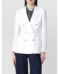 Tagliatore - Tailored Jacket Notched Lapels Structured Shoulders - Lyst