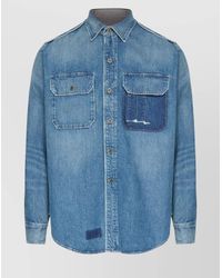 Maison Margiela - Denim Shirt With A 'Vintage' Effect - Lyst