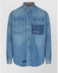 Maison Margiela - Denim Shirt With A 'Vintage' Effect - Lyst