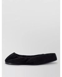 Alaïa - Leather Square-Toe Ballerina Flats - Lyst