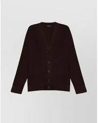 DSquared² - Wool V-Neck Ribbed-Knit Cardigan - Lyst