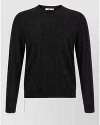Fendi - Virgin Wool Ribbed Crew Neck Sweater - Lyst
