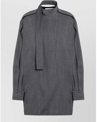 Jil Sander - Wool Shirt With Scarf - Lyst
