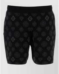 CASABLANCA - Embroidered Stretch Jacquard Bermuda Shorts - Lyst