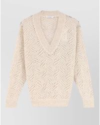 Brunello Cucinelli - Cashmere Crew-Neck Ribbed Long-Sleeve Sweater - Lyst