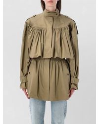 Chloé - Short Trench Parka Puff Sleeves Waist Detail - Lyst