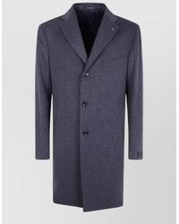 Tagliatore - Virgin Wool Single Breasted Coat - Lyst