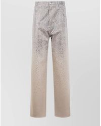 Golden Goose - Crystal-Embellished Denim Straight-Leg Trousers - Lyst