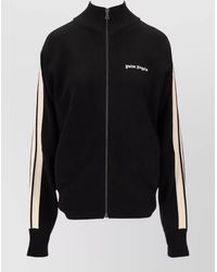 Palm Angels - Cashmere-Blend Logo-Knit Zip-Up Jumper - Lyst