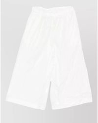 Comme des Garçons - Cropped Lightweight Wide Leg Tailored Trousers - Lyst