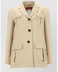 Max Mara - Linen Single-Breasted Suit Jacket - Lyst