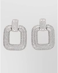 Self-Portrait - Crystal-Embellished Drop Earrings - Lyst