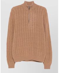 Etro - Cashmere Quarter-Zip High-Neck Jumper - Lyst