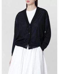 Roberto Collina - Wool Cardigan V Neck Long Sleeves - Lyst