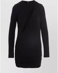 Versace - Draped Cutout Long Sleeve Mini Dress - Lyst