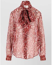Saint Laurent - Lavalliere Blouse - Lyst