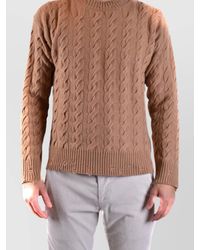 Laneus - Cable Knit Crew Neck Sweaters - Lyst