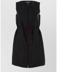 Prada - Renylon Dress Jacket Drawstring Waist Sleeveless - Lyst