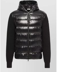 Moncler - Wool And Nylon Quilted Waffle Knit Hooded Bomber Jacket - Lyst