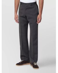 PT Torino - Striped Wool Straight-Leg Trousers - Lyst