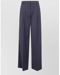 Filippa K - Darcey Wool Trousers Wide Leg Pleated - Lyst