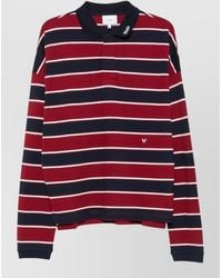 Rhude - Striped Long Sleeve Polo Shirt Logo - Lyst