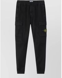 Stone Island - Utility Pants Elastic Waist Cargo Pockets Cuffs - Lyst