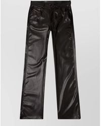 DIESEL - Faux-Leather Trousers - Lyst