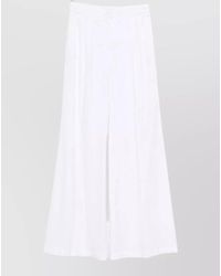 Via Masini 80 - Linen Blend High Waist Pleated Trousers - Lyst