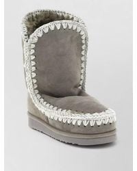 Mou - Sheepskin Leather Fur Lined Ankle Boots - Lyst
