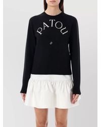 Patou - Jacquard Knit Long Sleeve Sweater - Lyst