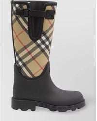 Burberry - Rubber Check Rain Boots - Lyst