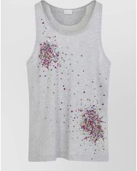 Dries Van Noten - Embellished Cotton Tank Top - Lyst