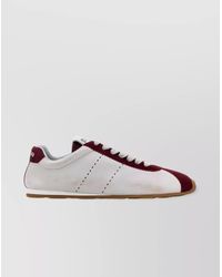 Miu Miu - Leather Panelled Low-Top Sneakers - Lyst