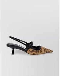 Jimmy Choo - Leather Leopard-Print Slingback Pumps - Lyst