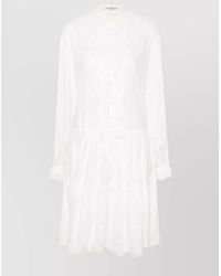 Ermanno Scervino - Cotton Embroidered Shirt Dress - Lyst