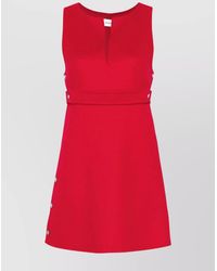 P.A.R.O.S.H. - Wool Sleeveless Belted A-Line Mini Dress - Lyst