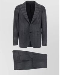 Tagliatore - Pinstriped Virgin Wool Single Breasted Suit - Lyst
