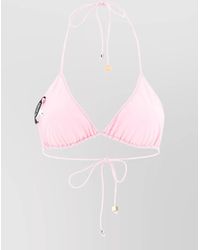 Jacquemus - Triangle Bikini Top Halter Neck Beaded - Lyst