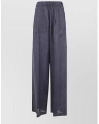 Semicouture - Johnny Linen Trousers Wide Leg Design - Lyst