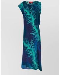 F.R.S For Restless Sleepers - Briseide Dress Abstract Print Midi Draped - Lyst