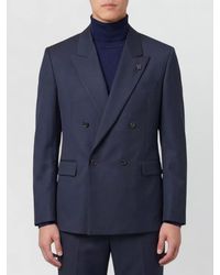 Lardini - Virgin Wool Double-Breasted Jacket - Lyst