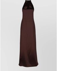 Alysi - Long Dress Halter Neck Open Back Slit - Lyst