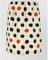Bottega Veneta - Printed Silk Straight Skirt - Lyst
