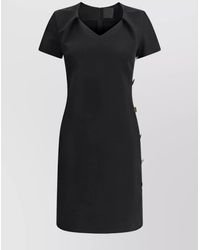 Givenchy - Knee-Length Dress With V-Neckline And Side Slit - Lyst