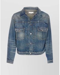 Maison Margiela - Denim Jacket With Collared Design And Pockets - Lyst