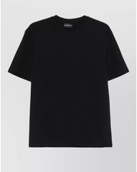 Emporio Armani - Textured Cotton Short-Sleeve T-Shirt - Lyst