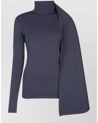 Entire studios - Asymmetric Wrap Sweater Long Sleeves Turtleneck - Lyst