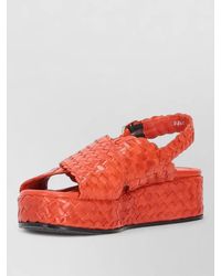 LA ROSE - Forli Braided Platform Slingback Sandals - Lyst